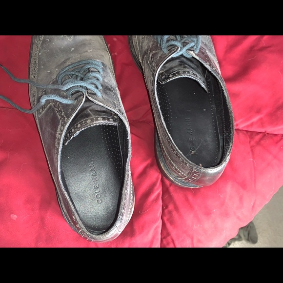 Mens Cole Haan Dress Shoes Grey sz 13 EUC - Picture 4 of 7